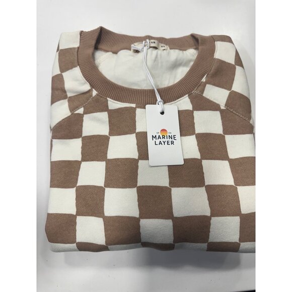 NWT Marine Layer Anytime Sweatshirt Checkerboard Size XS - Picture 4 of 5
